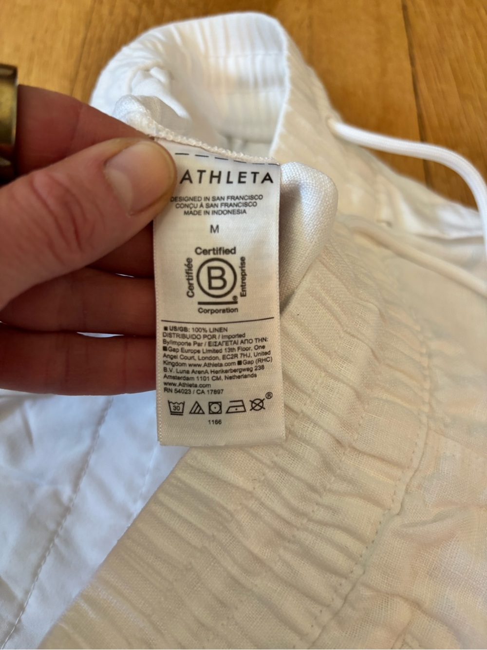 Athleta White Linen Drawstring Shorts - Picture 6 of 6